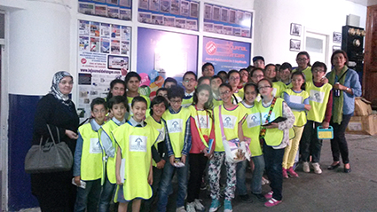 تَلامذة مجموعة مدارس ابن مشيش في زيارةٍ دِراسية لمقر جريدة طنجة