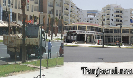 مهندس  يقتلع إشارات وقوف سيارة نقل الأموال من أمام وكالة بنكية ويستفز المستخدمين