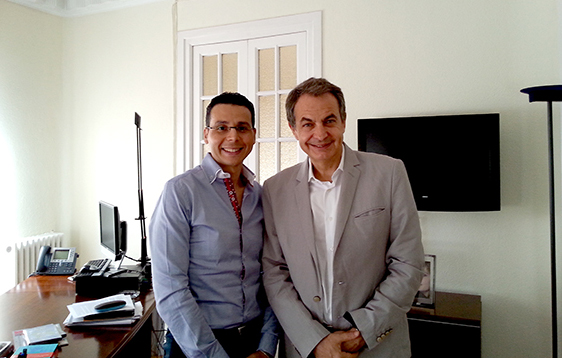 السيد “خوسيه لويس ثاباتيرو” يستقبلُ الدكتور سعيد بحاجين بمكتبه بمدريد